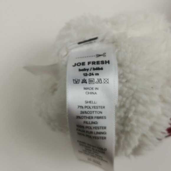 Joe Fresh Buffalo Plaid Sherpa Mittens 12-24 Months - Picture 6 of 7